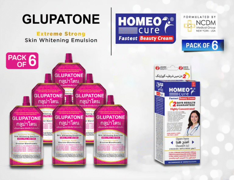 glupatone pack of 6 &amp; homeo cure pack of 6