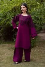 Hilmux Exclusive Summer Wedding Lawn Suit | Luxury Embroidered Unstitched Outfit - Image 15