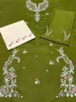 Hilmux Exclusive Summer Wedding Lawn Suit | Luxury Embroidered Unstitched Outfit - Image 7