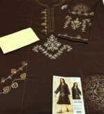 Hilmux Exclusive Summer Wedding Lawn Suit | Luxury Embroidered Unstitched Outfit - Image 3