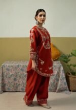 Hilmux Exclusive Summer Wedding Lawn Suit | Luxury Embroidered Unstitched Outfit - Image 2