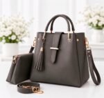 2-PCS TUSEL Premium Leather Shoulder Handbags for Women - Image 4